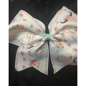 Bullhead & Dreamcatcher Print Cheer Bow  CB1146 Handmade NWT